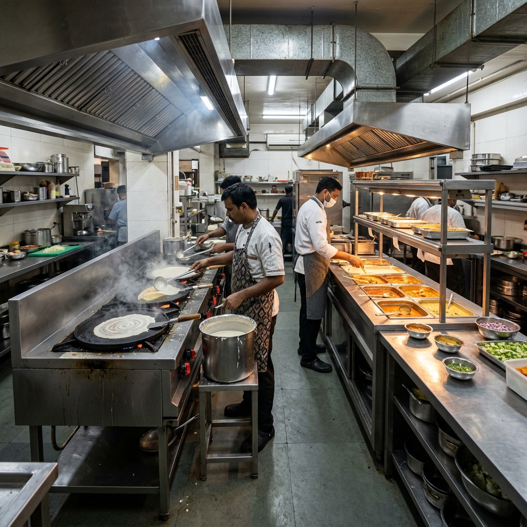 Live Cooking Dosa Counter Installation